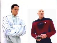 Q heißt Picard im Leben nach dem Tode willkommen.