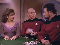 Picard bei seiner ersten Pokerrunde.